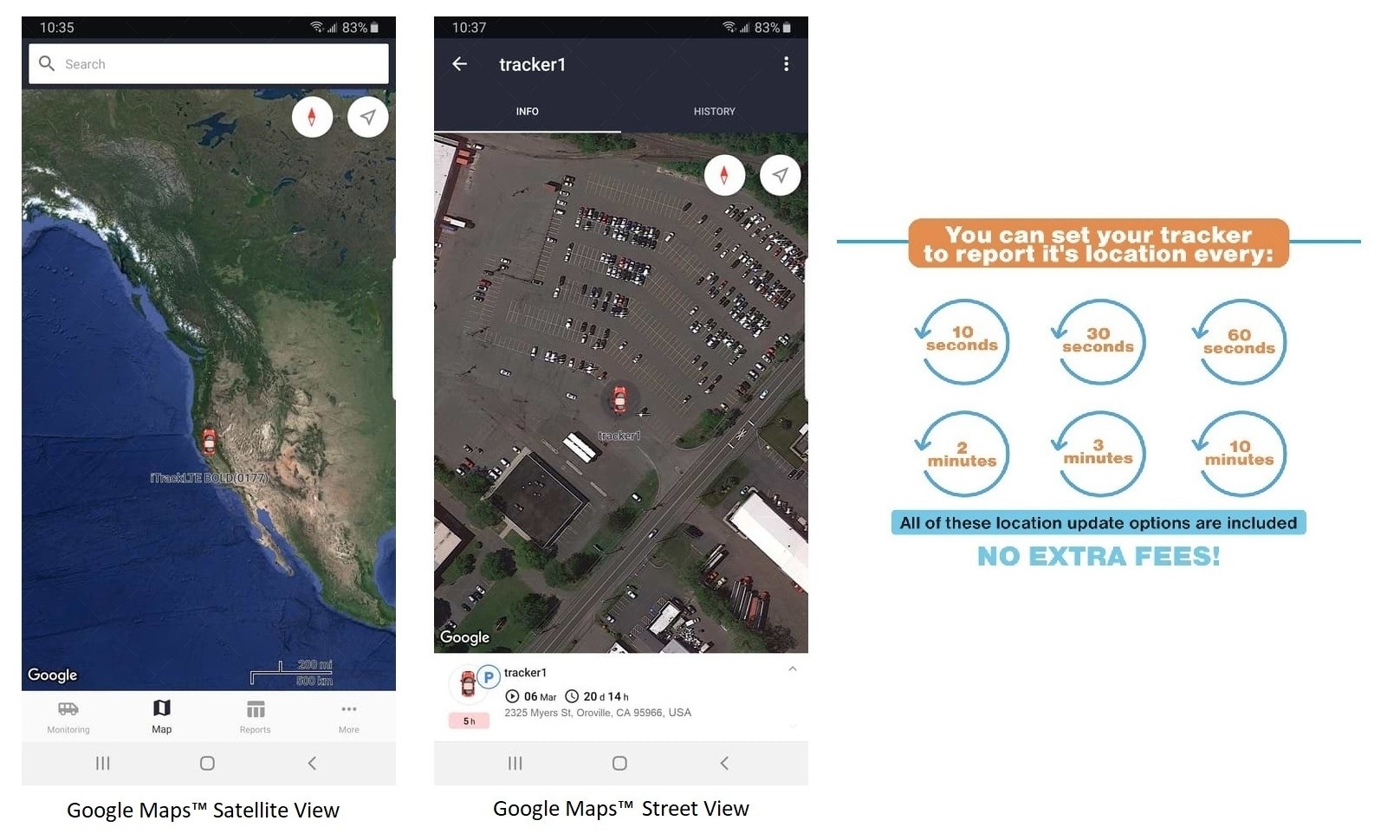 Realtime Location Trace with iTrack PUCK Portable Gad GPS Tracking for Cars